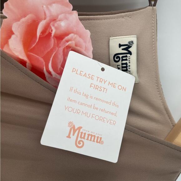 SHOW ME YOUR MUMU Dress Large Emily Maxi Empire Waist Wedding Bridal Formal NWT - Picture 4 of 15